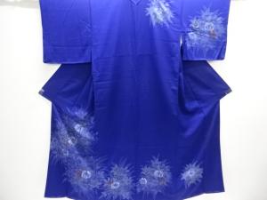 未使用品　草花模様刺繍訪問着